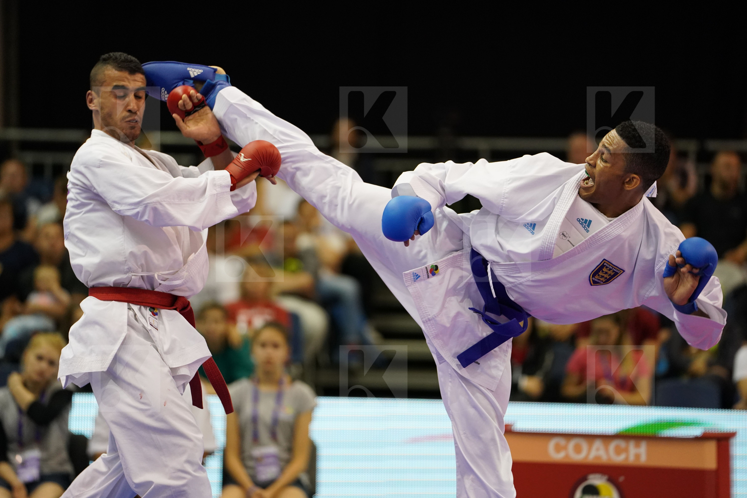 Algeria Benkhaled Abdelatif England Male Kumite -67kg Thomas Jordan